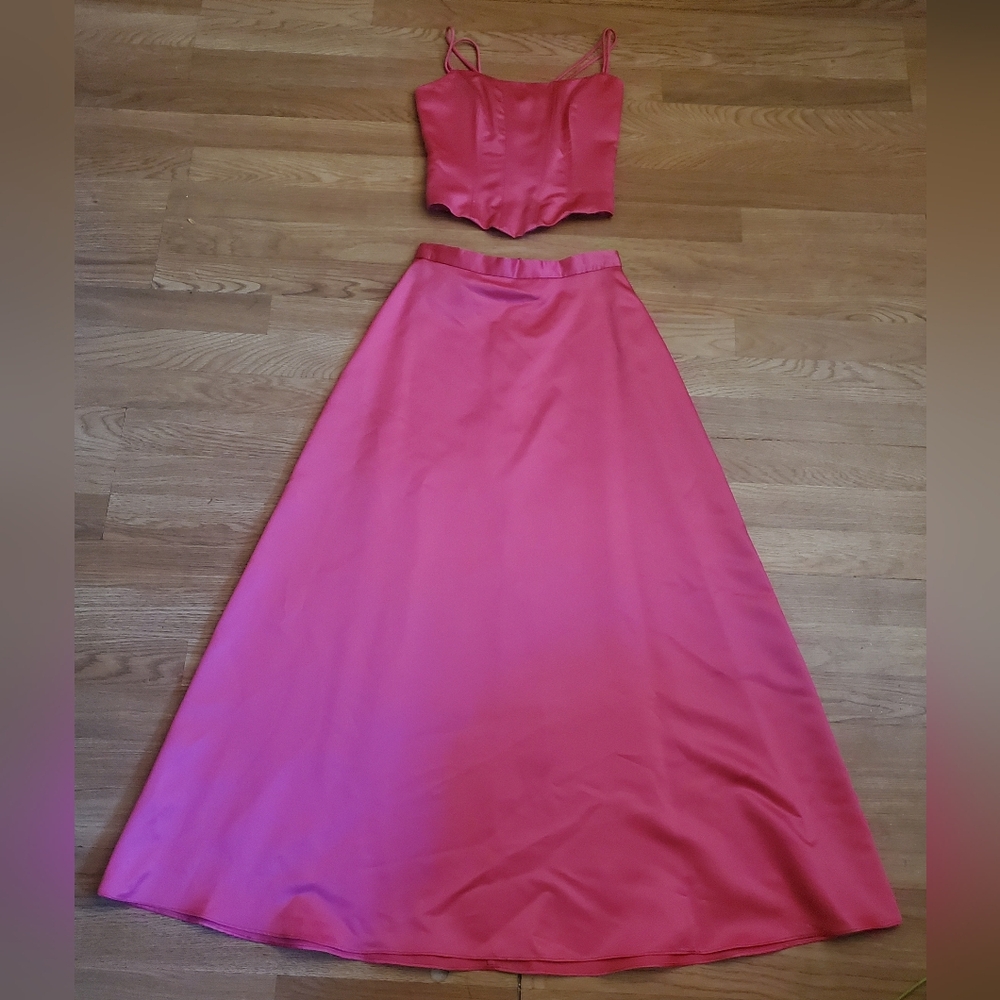 Pink two piece dress
